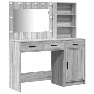vidaXL Meikkip&ouml;yt&auml; 2 kpl Harmaa 78,5 x 41 x 135 cm Tekninen puu