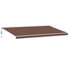 vidaXL Automaattisesti kelattava markiisi ruskea 600x350 cm