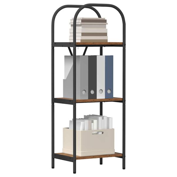 vidaXL Kirjahylly Vanha puu 40 x 30 x 109 cm Tekninen puu