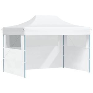 vidaXL Kokoontaittuva juhlateltta 3 sivusein&auml;&auml; 280x410x315 cm ter&auml;s valkoinen
