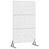 vidaXL Yksityisyysn&auml;ytt&ouml; 100 x 50 x 180 cm Ruostumaton ter&auml;s Hopea