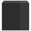 vidaXL Sein&auml;kaapit 2 kpl korkeakiilto musta 37x37x37 cm tekninen puu