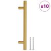 vidaXL Kaapin kahvat 10 kpl kulta 128 mm ruostumaton ter&auml;s
