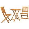 vidaXL Puutarhan Bistro Set 3 kpl Ruskea Tihe&auml; akasiapuu