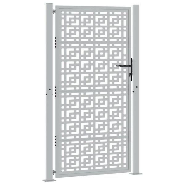 vidaXL Puutarhan portti 100x175 cm s&auml;&auml;nkest&auml;v&auml; ter&auml;s ristikuvio