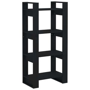 vidaXL Kirjahylly/tilanjakaja musta 60x35x125 cm t&auml;ysi m&auml;nty