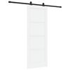 vidaXL Liukuovi 78 x 202 cm Tekninen puu Valkoinen ja musta