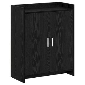 vidaXL Kenk&auml;kaappi ovella Musta tammi 73,5 x 36 x 92 cm Tekninen puu