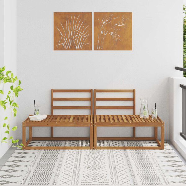 vidaXL Ulkomoduulisohva 2 Kappale Luonnollinen 182,5 x 63 x 73 cm