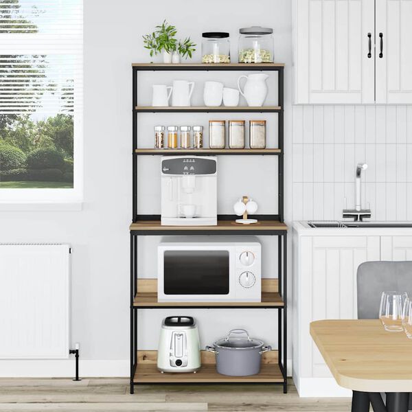 vidaXL Keitti&ouml;hylly Artisan tammi 80 x 40 x 168 cm Tekninen puu