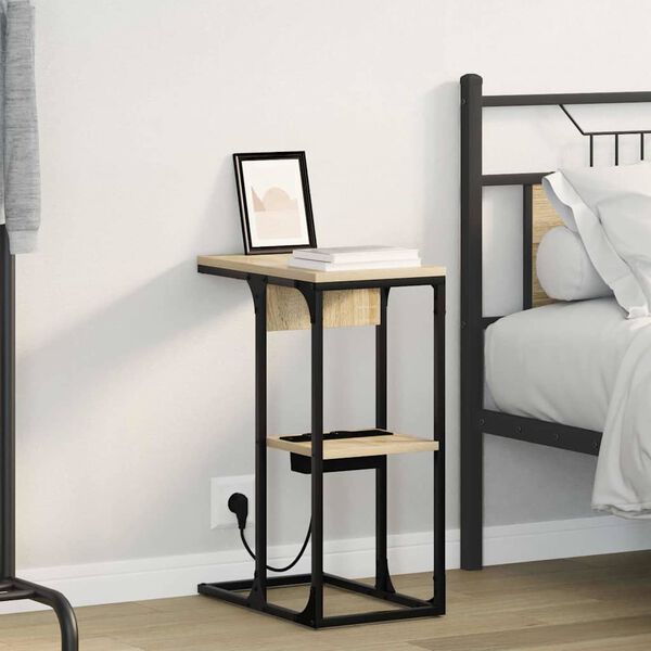 vidaXL Y&ouml;p&ouml;yt&auml;kaappi Sonoman tammi 41,5 x 26 x 60,5 cm Tekninen puu