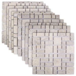 vidaXL Mosaiikkilaatat Kerma 30 x 30 cm Marmori