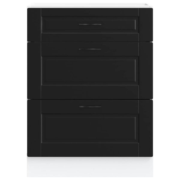 vidaXL Keitti&ouml;n p&ouml;yt&auml;kaappi "Porto" musta tekopuu