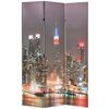 vidaXL Taitettava tilanjakaja 120x170 cm New Yorkin y&ouml;maisema