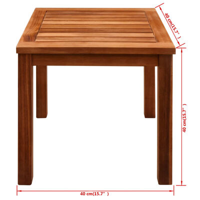 vidaXL Aurinkotuolit 2 kpl + pieni pöytä akaasiapuu ja textilene
