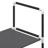 vidaXL kenkäteline 4-tasoinen musta 44x28x77 cm kuitukangas