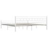 vidaXL S&auml;ngynrunko valkoinen metalli 180x200 cm