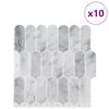 vidaXL Koristeelliset tarrat 10 pcs Harmaa marmori 30 x 30 x 0,8 cm