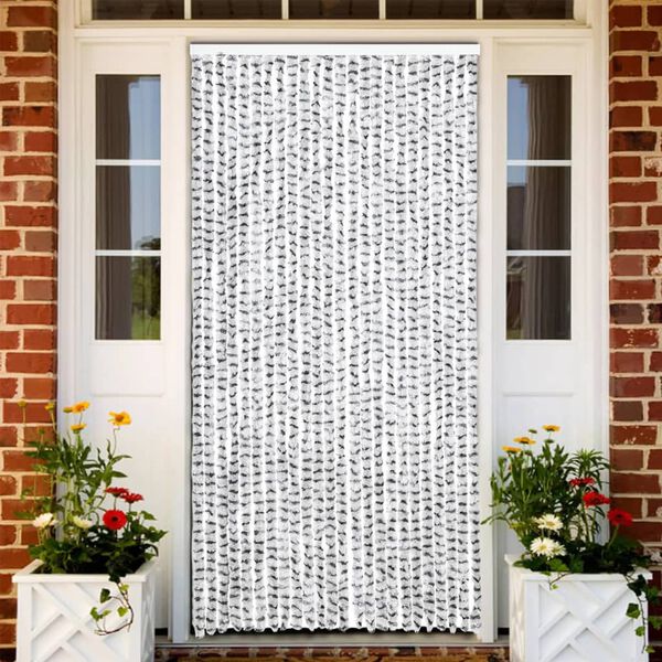 vidaXL Hyönteisverho vaalean- ja tummanharmaa 100x220 cm Chenille