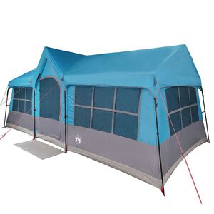 vidaXL Perhe Teltta katolla Sininen ja harmaa 622 x 295 x 238 cm