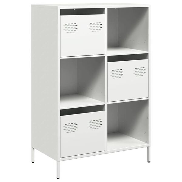 vidaXL Highboard Valkoinen 68x39x103,5 cm Teräs