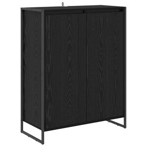 vidaXL Kenk&auml;kaappi ovella Musta tammi. 79 x 36 x 100 cm Tekninen puu