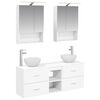 vidaXL Kylpyhuoneen kaappisetti 5 pcs valkoinen 50 x 14,5 x 70 cm