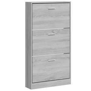 vidaXL Kenk&auml;kaappi harmaa Sonoma 59x17x108 cm tekninen puu