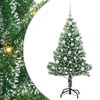 vidaXL Tekoinen joulukuusi lumiflockilla ja LED-valolla 120 cm