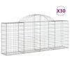 vidaXL Kaarevat kivikorit 30 kpl 200x30x80/100 cm galvanoitu rauta