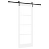 vidaXL Liukuovi Valkoinen 83 x 211 cm T&auml;ysi m&auml;nty ja lasi
