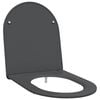 vidaXL WC-istuin Antrasiitti 47 x 36 x 3,4 cm Duroplast