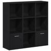 vidaXL Kirjakaappi musta tammi 98x29x97,5 cm tekopuu