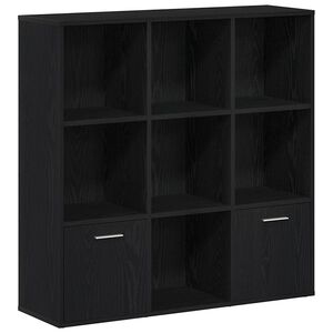vidaXL Kirjakaappi musta tammi 98x29x97,5 cm tekopuu