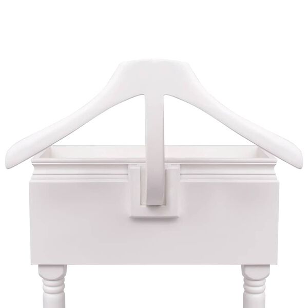 vidaXL Vaatenaulakko Kaapilla Puu Valkoinen