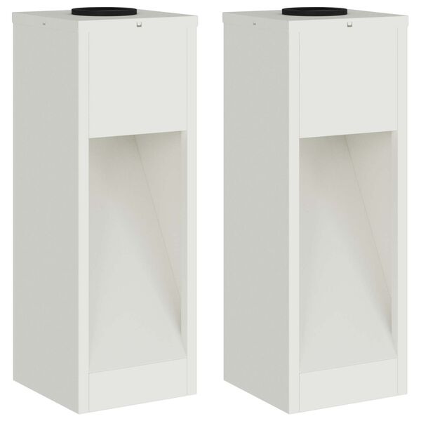 vidaXL Aurinkoinen LED-polkuvalo 2 pcs Valkoinen Kylmävalssattu teräs