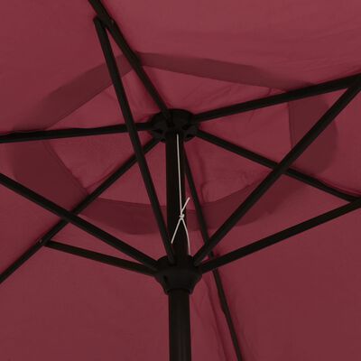 vidaXL Aurinkovarjo viininpunainen 200x224 cm alumiini