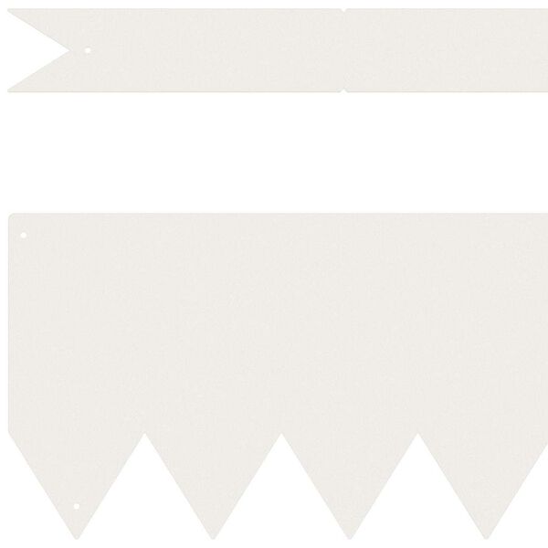 vidaXL Nurmireunus 20 pcs Valkoinen 100 x 0.05 x 20 cm