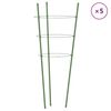 vidaXL Puutarhan kasvituet 3 rengasta 5 kpl vihre&auml; 75 cm ter&auml;s