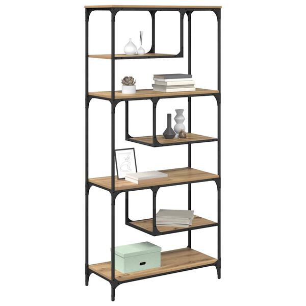 vidaXL Kirjahylly artesaani tammi 81 x 36 x 176 cm Tekninen puu