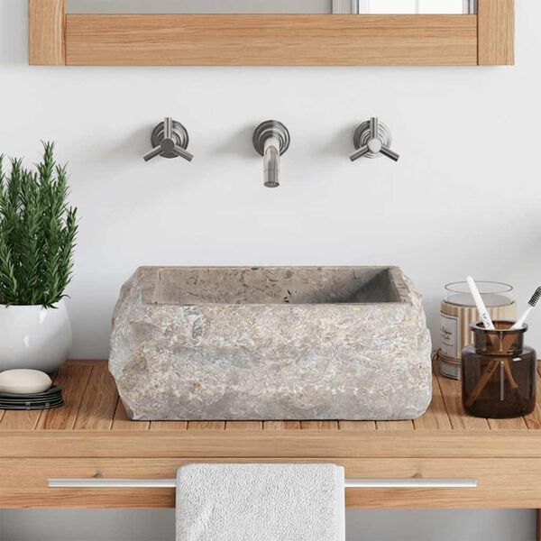 vidaXL Pesuallas harmaa 30x30x13 cm marmori