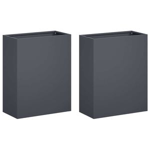 vidaXL Puutarha ruukku 2 kpl Antrasiitti 40 x 20 x 50 cm