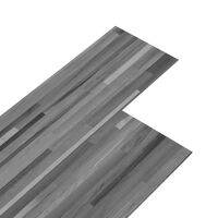 vidaXL PVC-lattialankut ei-itsekiinnittyvä 4,46 m² 3 mm raidat harmaa