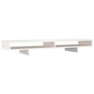 vidaXL N&auml;ytt&ouml;teline Valkoinen 100x27x14 cm T&auml;yspuu M&auml;nty