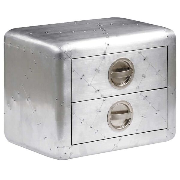 vidaXL Lentäjän päätypöytä 2 laatikolla vintage ilmailutyyli