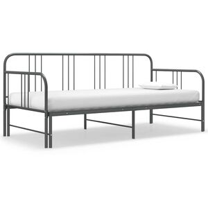 vidaXL Vuodesohvan runko harmaa metalli 90x200 cm