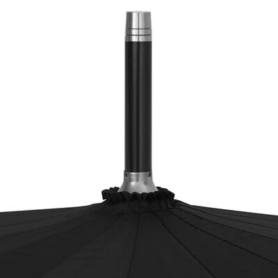 vidaXL Sateenvarjo automaattinen musta 120 cm