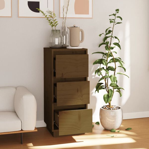 vidaXL Senkki hunajanruskea 32x34x75 cm täysi mänty