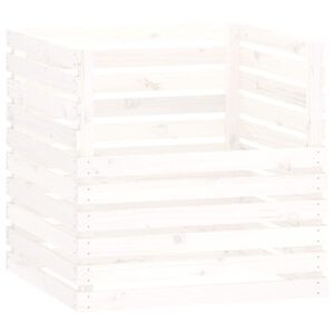 vidaXL Komposti valkoinen 80x80x78 cm t&auml;ysi m&auml;nty