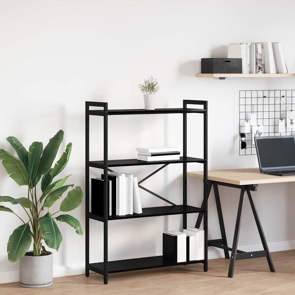 vidaXL Kirjahylly Musta tammi. 80 x 30 x 120 cm Tekninen puu